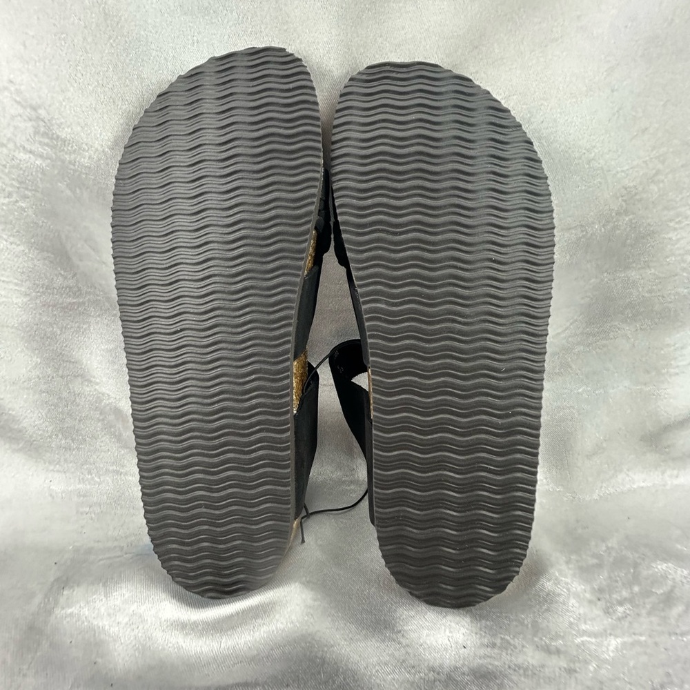 Mountain Sole Black Leather Sandals Woman’s Size 9 - Picture 5 of 6